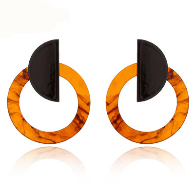 

Fashion Exaggerated Circle Acrylic Earring for Women Geometric Big Round Resin Drop Earring Statement Earring Jewelry Oorbellen