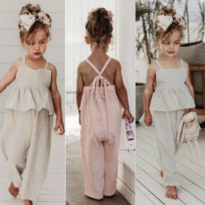 

US Toddler Kids Baby Girl Clothes Ruffle Romper Jumpsuit Bodysuit Outfit Sunsuit