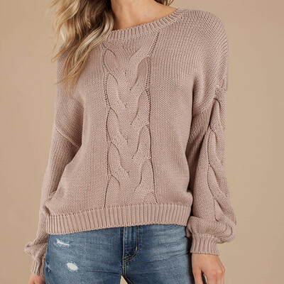 

〖Follure〗Women Loose Office O-Neck Lady Knitted Long Sleeve Pullover Solid Sweater