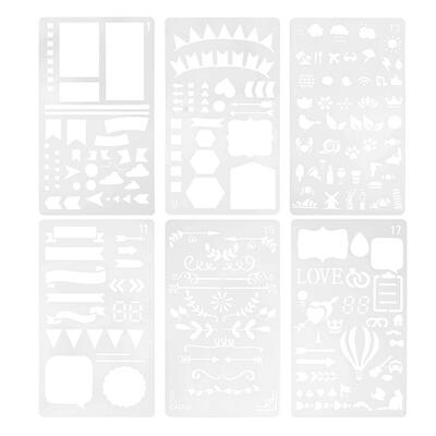 

6pcs Layering Hollow Stencils Scrapbooking Stamps Embossing Flower Template