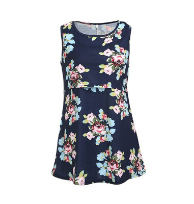 

Fashion Womens Sleeveless Floral Tank Tops Pregnant Maternity Nursing Clothes Breastfeeding Loose T-Shirts Blouse