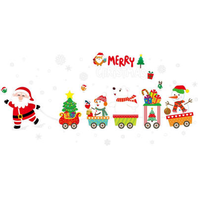 

Cute Christmas Removable PVC Wall Stickers Waterproof Windows Decor Decals