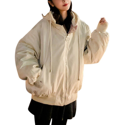 

Toponeto Women Solid Casual Thicker Winter Warm Jacket Short Overcoat