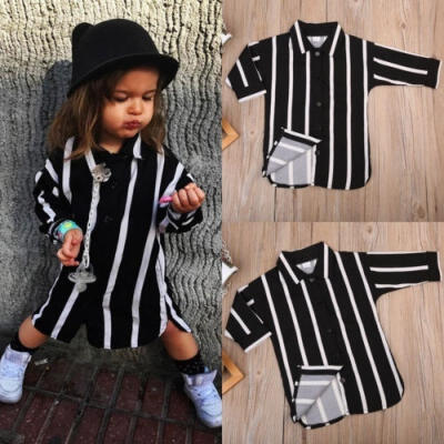 

Newborn Baby Girls Striped T-shirt Tops Shirt Dresses Casual Clothes Outits Set