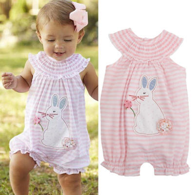 

Toddler Newborn Baby Girl Rabbit Bunny Romper Jumpsuit Bodysuit Outfits Clothes