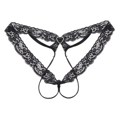 

Toponeto New Women Sissy Lace Sexy Hollow Lingerie Set Babydoll Love Pattern Underpants
