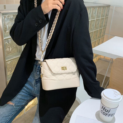 

Lingge chain bucket bag female 2019 new tide fashion Messenger bag female wild ins bag handbag shoulder bag