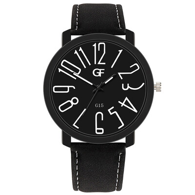 

Gobestart Hot Man Leather Watch Whatever Late Anyway Letter Watches New Pointer glow