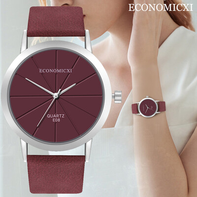 

RM Womens Fashion Roman Numerals Watch Faux Leather Analog Quartz Wrist Watches