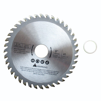

5 Inch Table Cutting Disc For Wood Carbide Tipped 1 Bore 40 Teeth Max RPM 5500