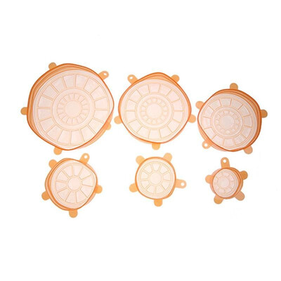

6pcs Reusable Kitchen Tools Silicone Stretch Bowl Cover Food Fresh Keeping