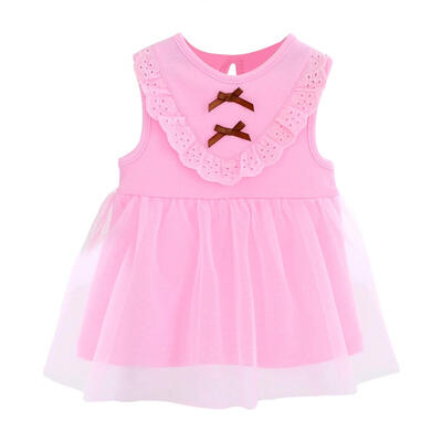 

Girls Dress Mesh Sleeveless Sweet Princess Dress Summer Party Wear Clothes