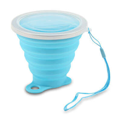 

Silica Gel 270ML Folding Water Cup Heat Resistance with Cover Strap