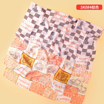 

Spring&summer new wild plaid pattern printed silk scarf beach towel new silk satin scarves scarf shawl SK084