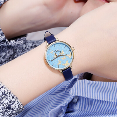 

Listed butterfly small fresh ladies belt watch light luxury French niche Korean version of the simple