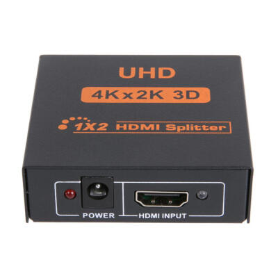 

1pc Metal Cased UHD 3D 4K 2K Full HD 1080p HDMI Splitter 2 Port Hub