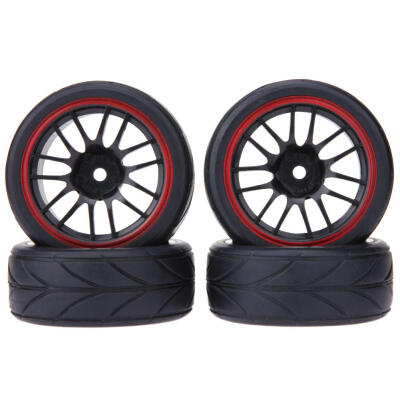 

4pcs RC On Road Car Rubber Tires for 110 Universal Car Redcat Traxxas