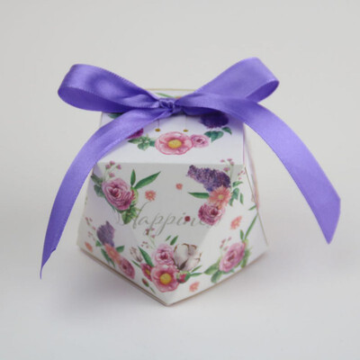 

50pcsset Octagon Exquisite Carton Box&Bags Sweet Gift Candy Boxes for Wedding Baby Shower Guest Favors Event Party Supplies