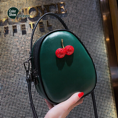 

Beibaobao Cherry Messenger Bag For Women High Quality Lady Shoulder Packet Multi-layer Pocket For Girl 3 Zipper Crossbody Packet