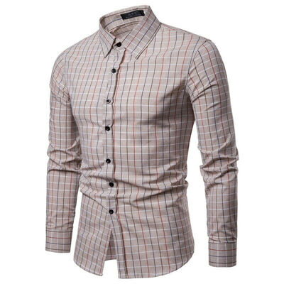 

Mens Slim Fit Business Shirt Long Sleeve Dress Shirts Casual Cotton T-Shirt Tops