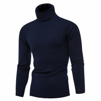 

Mens Slim Fit Winter Fashion Neck Turtleneck Sweater Stretch Jumper Shirt