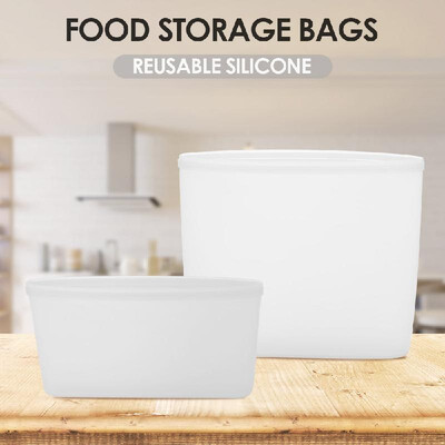 

3pcs Reusable Silicone Food Storage Bags Food Preservation Bags Food Container Leakproof for Vegetable Liquid