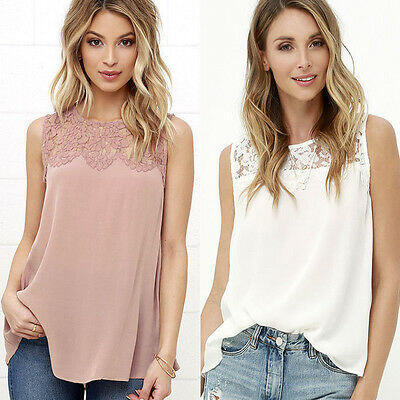 

Fashion Women Summer Vest Top Sleeveless Chiffon Blouse Casual Tank Tops T Shirt