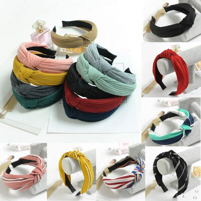 

New Womens Headband Twist Hairband Bow Knot Cross Headwrap Hair Band Hoop
