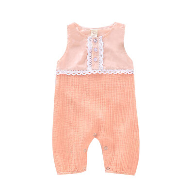 

Infant Fashion Baby Sleeveless Lace Rompers Kids Girls Bodysuit Jumpsuit Overalls Newborn Clothes