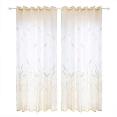 

Reed Printed Semi-Blackout Curtains Home Bedroom Windows Decorative Drapes