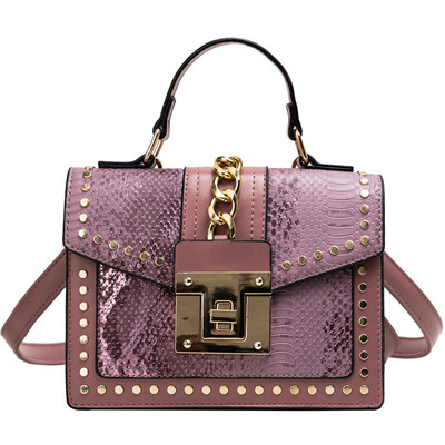 

Women Retro Serpentine Crossbody Bags Fashion Snake Print Messenger Bag PU Leather Flap Shoulder Bag Designer Handbag T2G