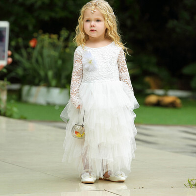 

AISHAGONGZHU Tutu flower girl dress girl childrens clothing 14645