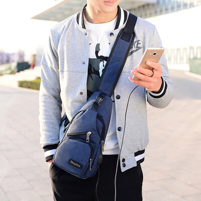 

Tailored Usb Outdoor Sports Casual Canvas Unbalance Backpack Crossbody Sling Shoulder Bag