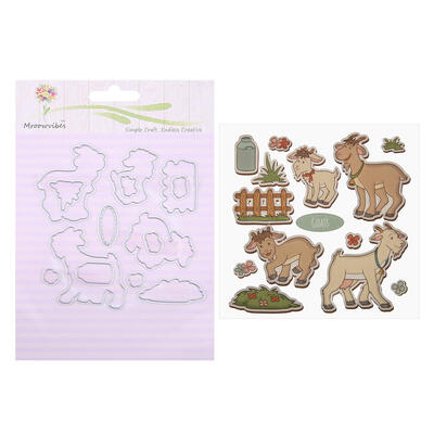 

Goat Silicone Stamps Carbon Steel Cutting Dies Stencil Scrapbook Album
