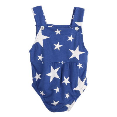 

Baby Infant Toddler Sleeveless Rompers Star Print Jumpsuit Sunsuit