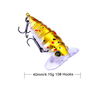 

2pcslot Fishing Hard Bait Plastic Insects Fishing Lure 4cm 5g Cicada Artificiais Fishing Wobblers Swimbaits Fishing Tackle