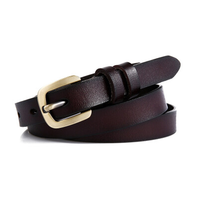 

Best selling new ladies leather belt Pure leather retro pin buckle womens belt casual decoration