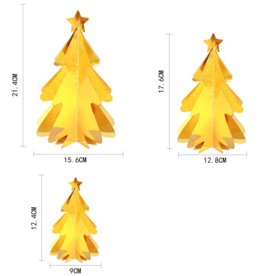 

Tailored DIY Wooden Mini Desktop Christmas Tree Pine Ornament Home Xmas Party Decoration