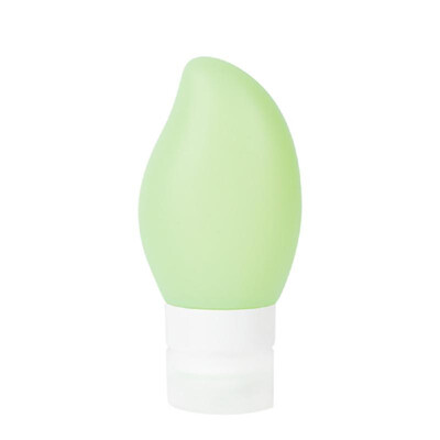 

78ml Refillable Mango Shaped Travel Bottle Set Leakproof Squeezable Silicone Bottles Kit Style 4 Green-yellow