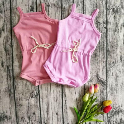 

Newborn Baby Girl Romper Cotton Solid Jumpsuit Sinsuit Outfits Set Clothes
