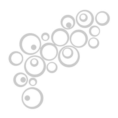 

Circles Mirror Style Removable Decal Vinyl Art Mural Wall Sticker Home