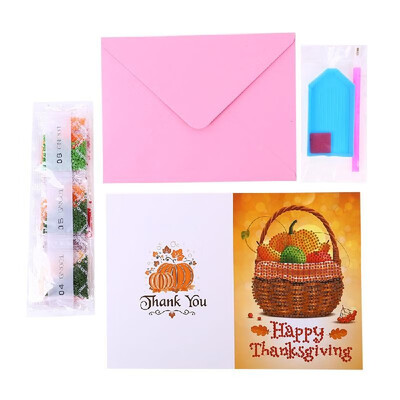 

5D Diamond Painting Christmas Cards Diamond Embroidery Birthday Paper DIY Greeting Postcards Cartoon Craft Kids Gift
