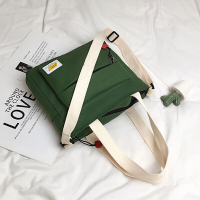 

Summer new small fresh art bag female 2019 new fashion mobile wild single shoulder slung canvas small square bag