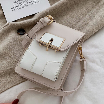 

Summer small fresh 2019 new fashion Joker shoulder Messenger bag women spell color lock small square bag tide