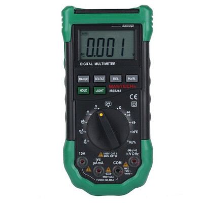 

MS8268 Automatic range multimeter built-in self-recovery fuse protection measuring capacitance frequency
