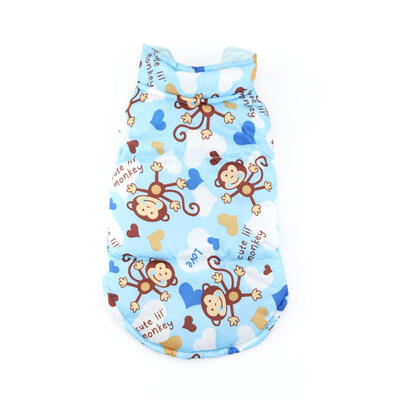 

Cute Monkey Print Pet Dog Cat Vest Small Dog Puppy Jacket Outerwear Clothes