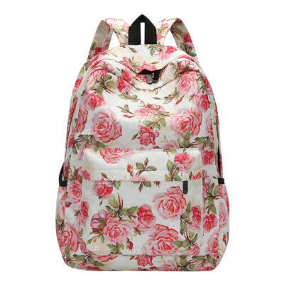 

Women 3D Flowers Print Shoulder Schoolbag for Girls Casual Travel Backpacks