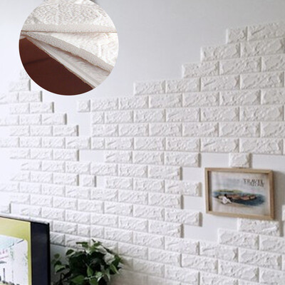 

Home Waterproof PE Foam Decorative Brick Wall 3D Wall Stickers 77X70cm