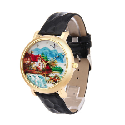 

Beautiful Scenery Ink Painting Ladies Watch Simple And Temperament Nice Zegarek Damski Womens Watches High Quality