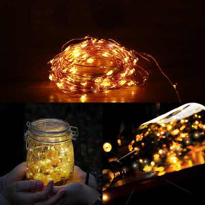 

5M 50 LEDs Copper Wire Fairy String Light AA Battery Powered for Christmas Holiday Festival Decoration